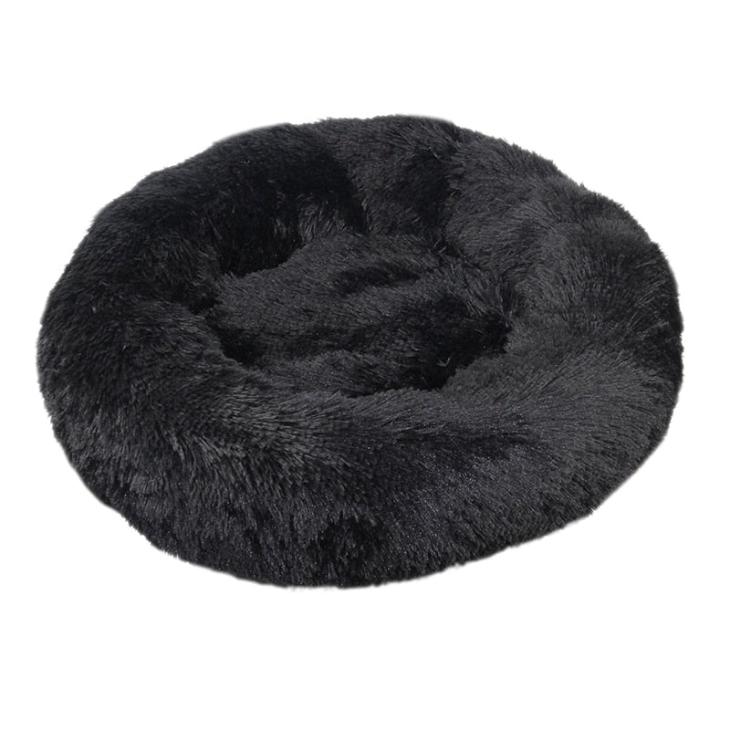 Round Long Plush Dog Beds for Large Dogs