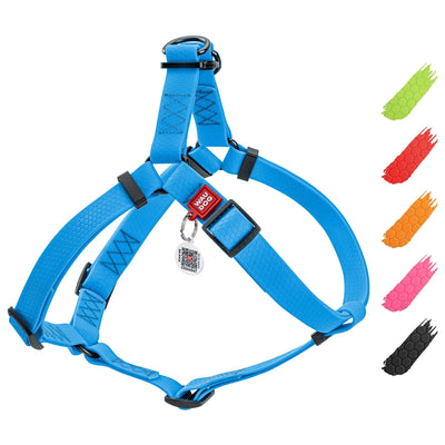 Blue Waterproof Dog Harness Adjustable for Large Dogs S Size 1622 inch