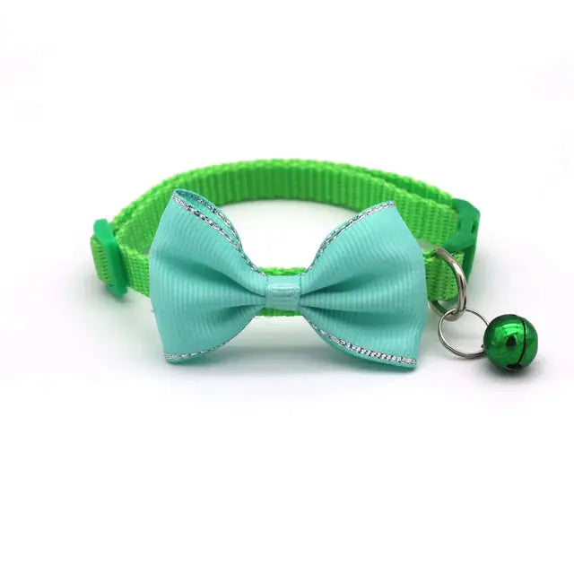 Bow and Bell Pet Collar