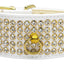 Dog, Puppy & Pet Collar, "Five  Row Clear Crystal"