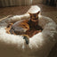 Super Soft Plush Dog Bed: Round Cushion for Large Dogs and Cats