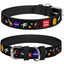 Leather Dog Collar with NASA Design for XSmall Dogs 811 in Neck x 0.5 in Wide