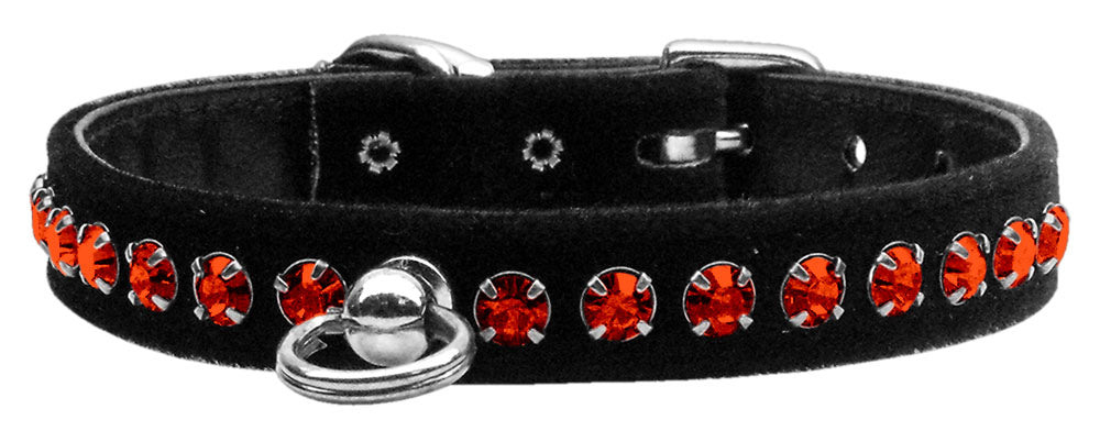 Dog, Puppy and Pet Collar, "Black Velvet Crystal Elite"