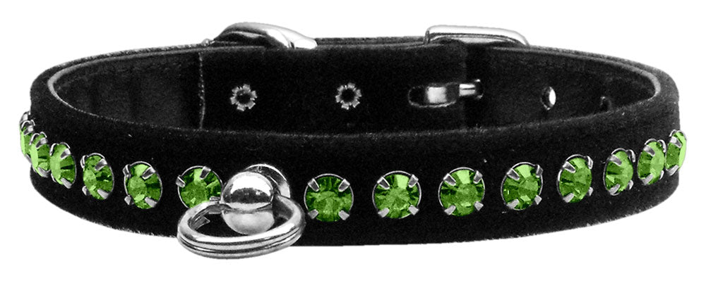 Dog, Puppy and Pet Collar, "Black Velvet Crystal Elite"