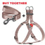 Brown Cotton Dog Harness Eco Friendly Adjustable for Large Dogs L Size 2735 in