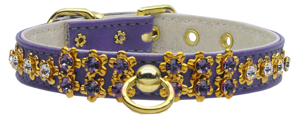 Dog, Puppy & Pet Collar, "Sunburst Crystal Flower"