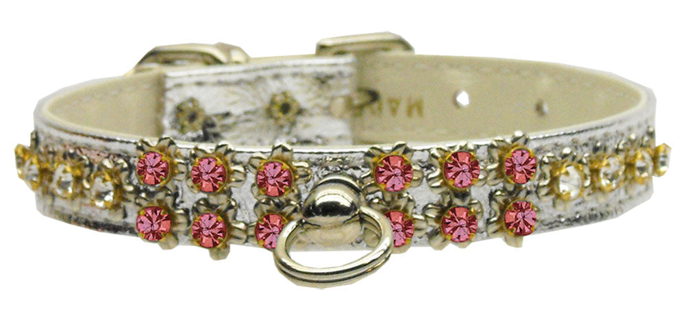 Dog, Puppy & Pet Collar, "Sunburst Crystal Flower"