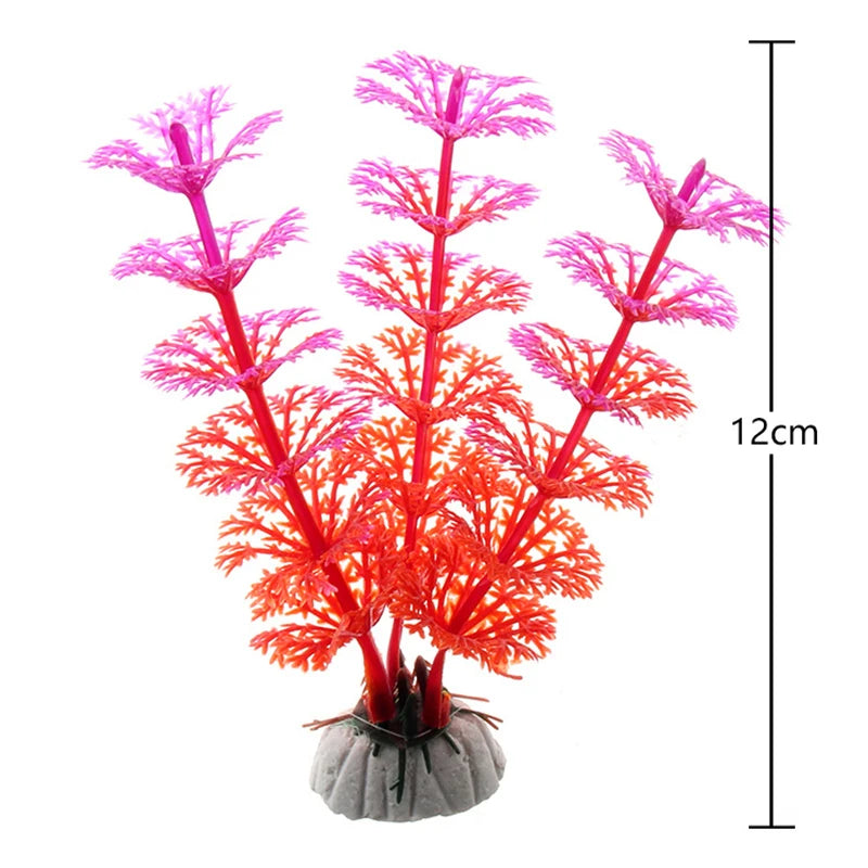 Artificial Underwater Plastic Plants Aquarium Fish Tank Aquatic Fake Shrub Green Water Grass Viewing Simulation Decoration