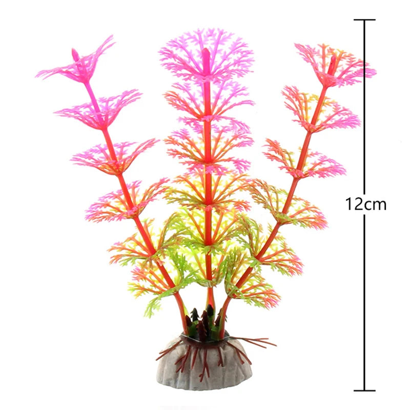 Artificial Underwater Plastic Plants Aquarium Fish Tank Aquatic Fake Shrub Green Water Grass Viewing Simulation Decoration