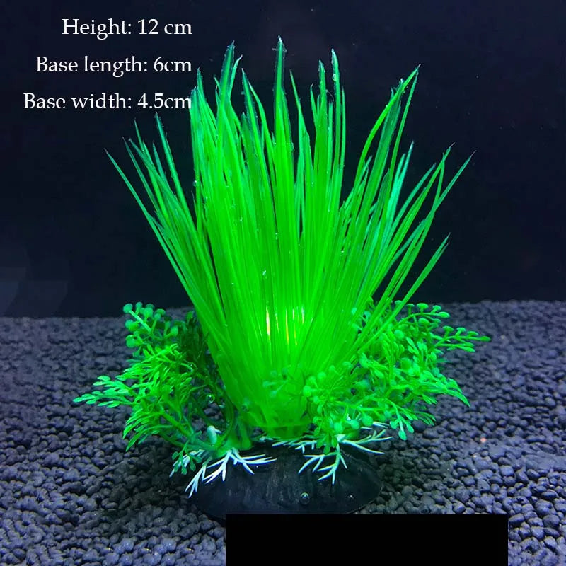 Artificial Underwater Plastic Plants Aquarium Fish Tank Aquatic Fake Shrub Green Water Grass Viewing Simulation Decoration