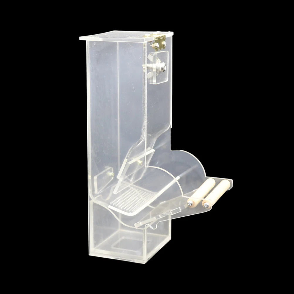 1 Pc Durable Transparent Bird Automatic Feeder Parrot Canary Bird Feeding Box Pigeon Supplies Bird Cage Accessories Feed Devices