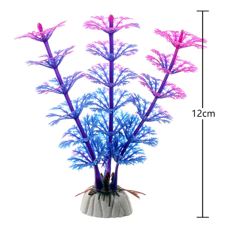 Artificial Underwater Plastic Plants Aquarium Fish Tank Aquatic Fake Shrub Green Water Grass Viewing Simulation Decoration