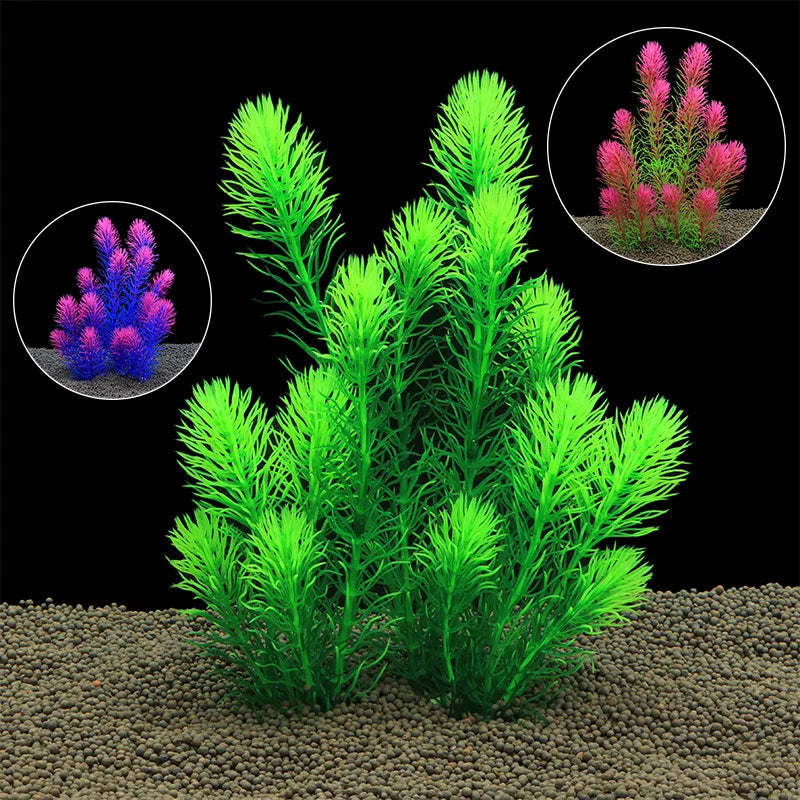 Artificial Aquarium Plants Decoration Fish Tank Water Plant Grass Ornament Plastic Underwater Aquatic Water Weeds Viewing Decor