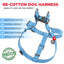 Blue Cotton Dog Harness Eco Friendly Dog Harness for Small Dogs S Size