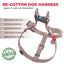 Brown Cotton Dog Harness Eco Friendly Adjustable for Large Dogs L Size 2735 in