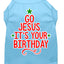 Christmas Pet Dog & Cat Shirt Screen Printed, "Go Jesus, It's Your Birthday"