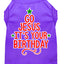 Christmas Pet Dog & Cat Shirt Screen Printed, "Go Jesus, It's Your Birthday"