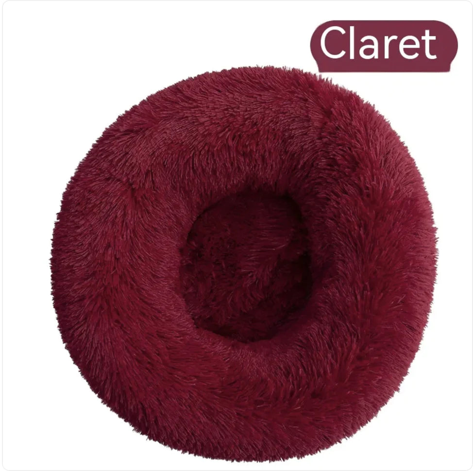 Plush Round Washable Pet Bed