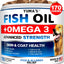 Omega 3 Fish Oil for Dogs 170 Chews Skin and Coat Supplement 170 Chews