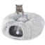 Cozy Plush Cat Tunnel and Nest - Foldable Winter Pet Kennel