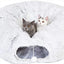 Cozy Plush Cat Tunnel and Nest - Foldable Winter Pet Kennel