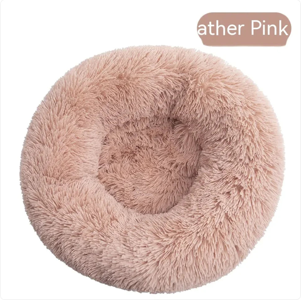 Plush Round Washable Pet Bed