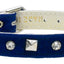 Dog, Puppy and Pet Collar, "Velvet Crystal & Pyramid"