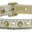 Dog, Puppy and Pet Collar, "3/8" Wide Pearl & Clear Crystals"