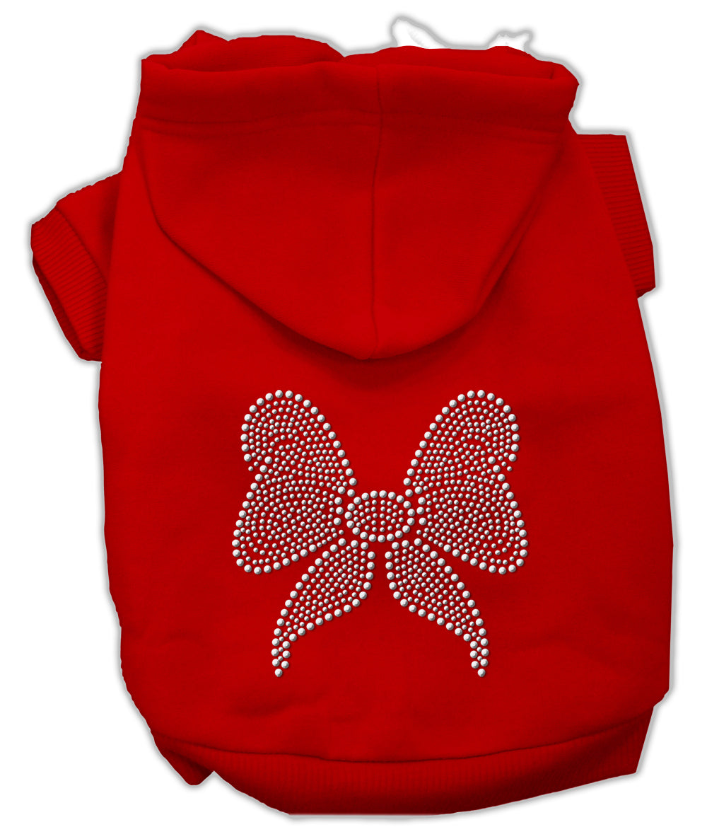 Christmas Pet Dog & Cat Hoodie Rhinestone, "Bow"