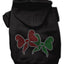 Christmas Pet Dog & Cat Hoodie Rhinestone, "Christmas Bows"