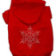 Christmas Pet Dog & Cat Hoodie Rhinestone, "Snowflake"