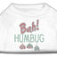 Christmas Pet Dog & Cat Shirt Rhinestone, "Bah Humbug"