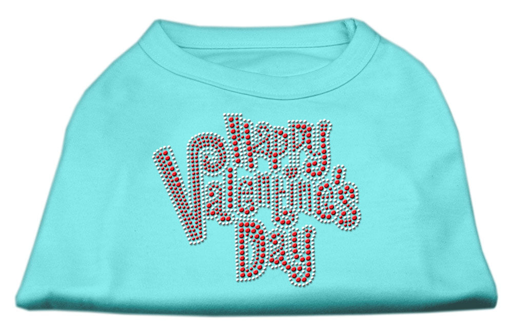 Pet Dog & Cat Shirt Rhinestone, "Happy Valentine's Day"