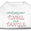 Christmas Pet Dog & Cat Shirt Rhinestone, "Don't Get Your Tinsel In A Tangle"