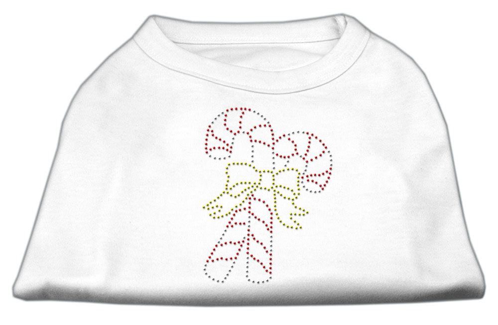 Christmas Pet Dog & Cat Shirt Rhinestone, "Candy Canes"