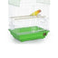 Small Metal Pet Bird Cage Bird Carrier Travel Cage with Standing Stick Swing Feeder Easy Clean 3-Tier Spacious Portable Cage Kit