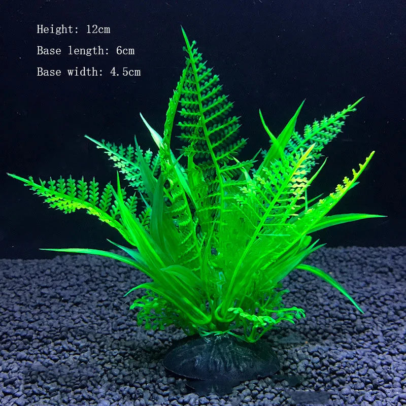 Artificial Underwater Plastic Plants Aquarium Fish Tank Aquatic Fake Shrub Green Water Grass Viewing Simulation Decoration