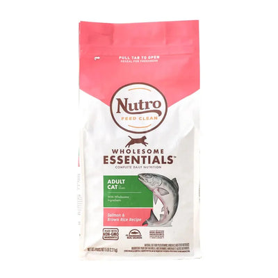 NUTRO-Salmon & Brown Rice Dry Cat Food, 5 lb. Bag, WHOLESOME ESSENTIALS