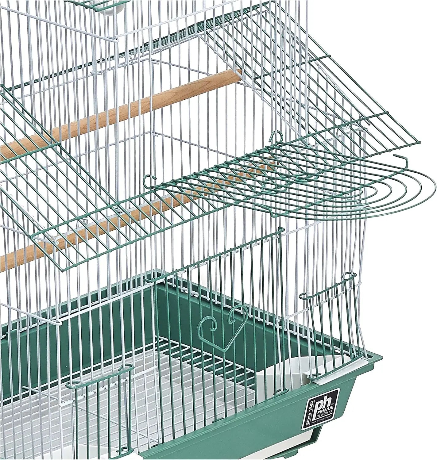 Peak Style Parakeet Bird Cage 13.5x11x22 Inch Swing Perches Cups Tray Toy