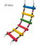 Bird Cage Toys for Parrots Wooden Colorful Swing Ladder Birds Reliable Chewable Bite Bridge Wooden Beads Shape Parrot Toy