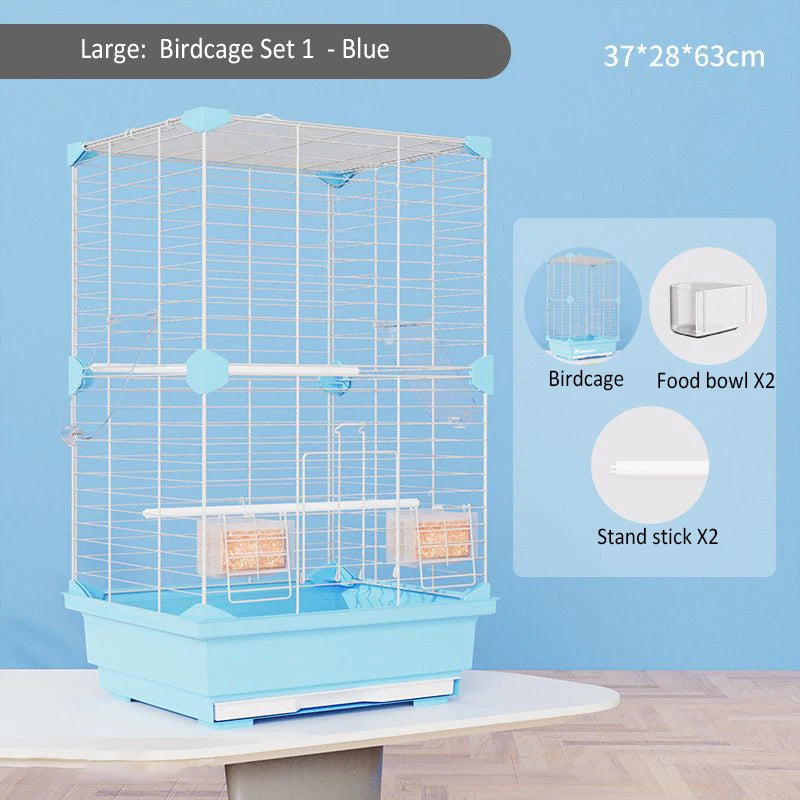 Large Birdcage Standing Ornamental BirdCage Easy To Clean Large Space House Breeding Bird Flight Cage Home Crate Parrot Nest