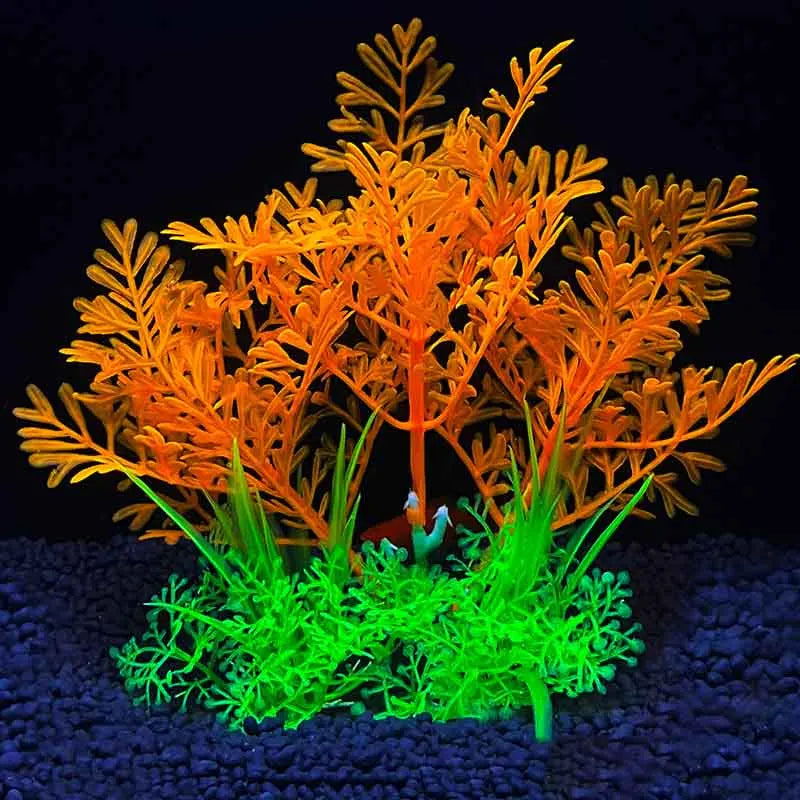 Artificial Underwater Plastic Plants Aquarium Fish Tank Aquatic Fake Shrub Green Water Grass Viewing Simulation Decoration