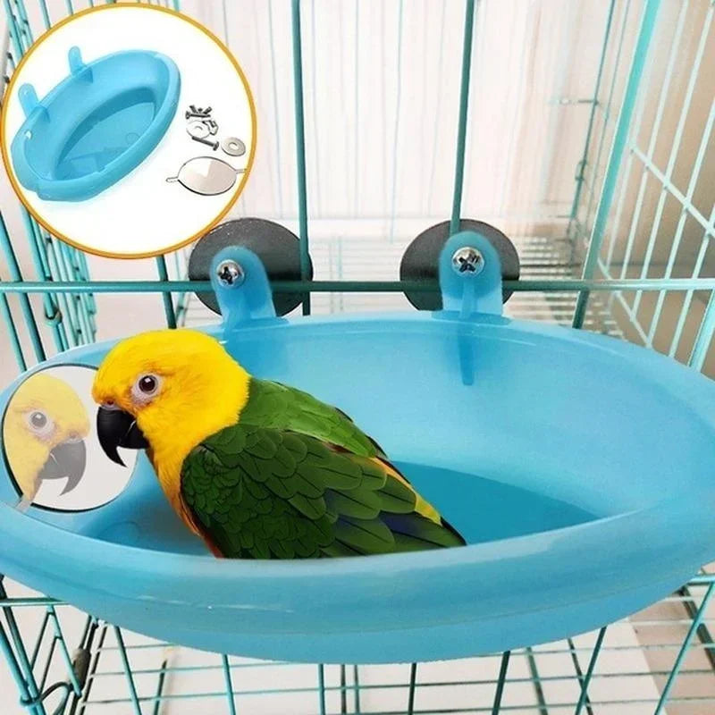 Automatic water dispenser for birds parrot feeding cage transparent parakeet seed container food feeding cage water dispenser