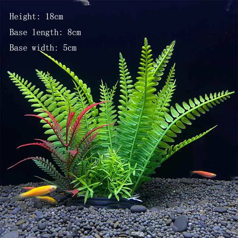 Artificial Underwater Plastic Plants Aquarium Fish Tank Aquatic Fake Shrub Green Water Grass Viewing Simulation Decoration