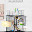 Large Metal Bird Cage with Wood Stand for Conures Lovebird Cockatiel Parakeets House Parrots Playground Activity Center