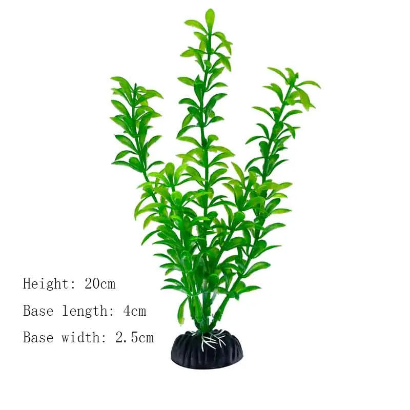 Artificial Underwater Plastic Plants Aquarium Fish Tank Aquatic Fake Shrub Green Water Grass Viewing Simulation Decoration