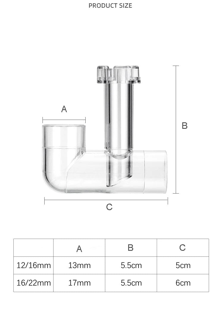 AQUAPRO Inflow Outflow Inlet Outlet Skimmer Plastic Fish Tank Accessories Plant Pipe Aquarium Water Filtro Fishbowl Set Akvarium