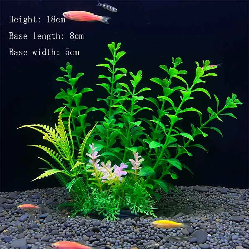 Artificial Underwater Plastic Plants Aquarium Fish Tank Aquatic Fake Shrub Green Water Grass Viewing Simulation Decoration