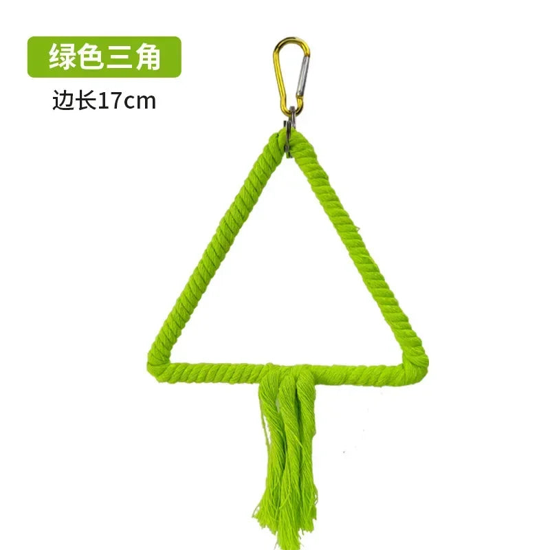 Parrot Chew Toy Cotton Rope Birds Toy Bite Bridge Bird Tearing Toys Cockatiels Training Hang Swings Birds Cage Supplies