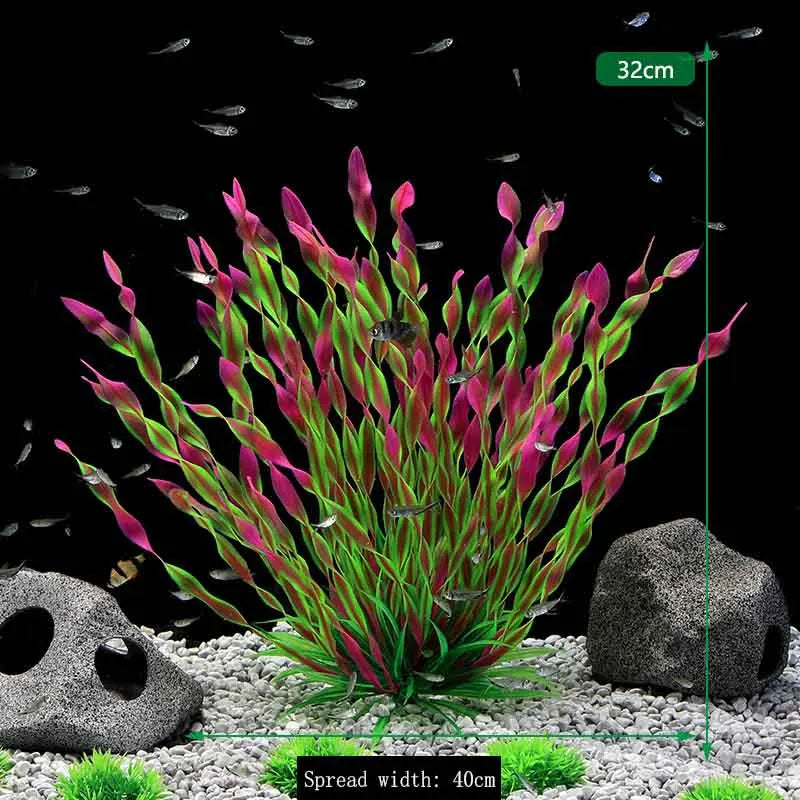 Artificial Aquarium Plants Decoration Fish Tank Water Plant Grass Ornament Plastic Underwater Aquatic Water Weeds Viewing Decor